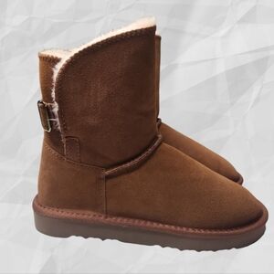 Style & Co's Teenyy Genuine Suede Boots Chestnut Size 8
